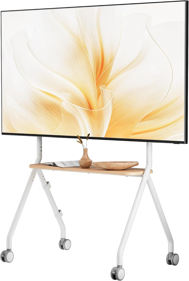 Mobile TV Stand on Wheels for 49–80 Inch