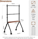 Mobile TV Stand on Wheels for 49–80 Inch