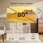 Mobile TV Stand on Wheels for 49–80 Inch