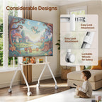 Mobile TV Stand on Wheels for 49–80 Inch