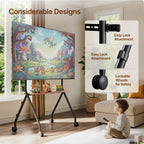 Mobile TV Stand on Wheels for 49–80 Inch