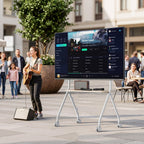 Mobile TV Stand on Wheels for 49–80 Inch