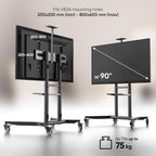 Mobile TV Stand on Wheels for 55"-90" Screen
