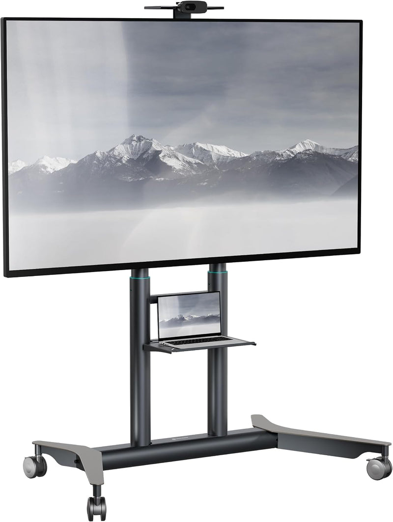 Mobile TV Stand on Wheels for 55-90 Inch