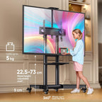 Mobile TV Stand on Wheels for 55"-90" Screen