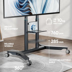 Mobile TV Stand on Wheels for 55"-90" Screen