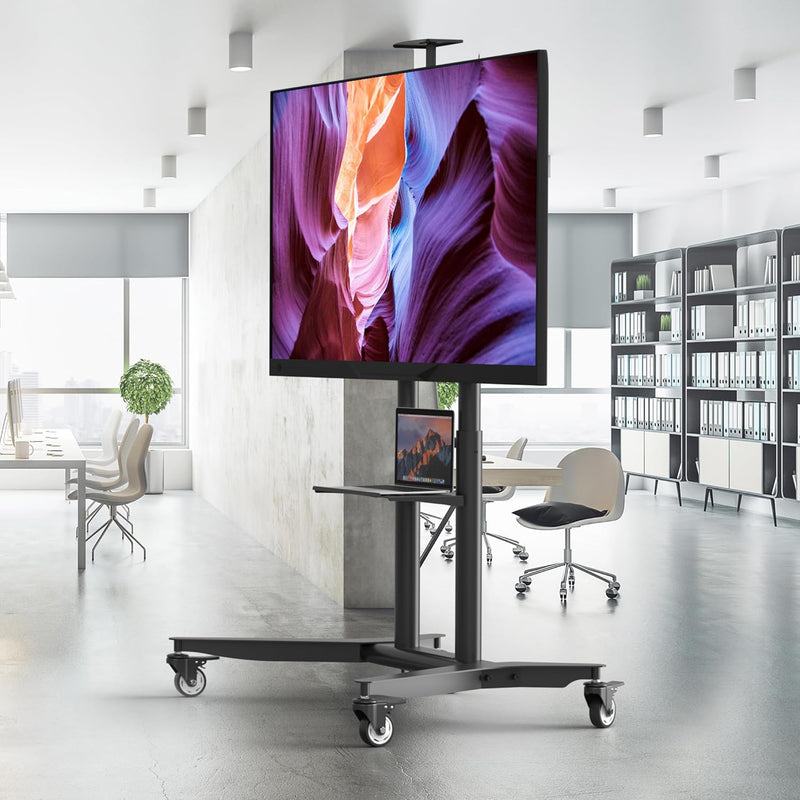 Mobile TV Stand on Wheels for 55"-90" Screen