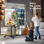 Mobile TV Stand on Wheels for 55"-90" Screen