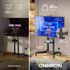 Mobile TV Stand on Wheels for 55"-90" Screen