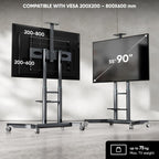 Mobile TV Stand on Wheels for 55"-90" Screen