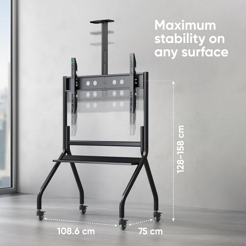 Mobile TV Stand on Wheels for 70" 110