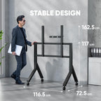 Mobile TV Stand on Wheels for 70" 110