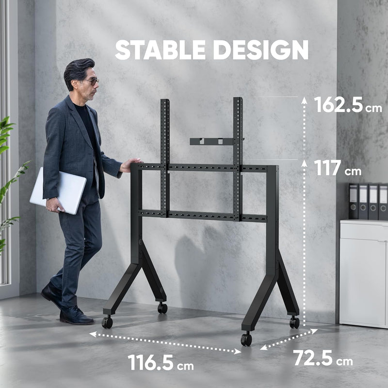 Mobile TV Stand on Wheels for 70" 110