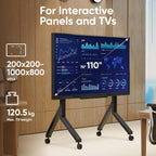 Mobile TV Stand on Wheels for 70" 110