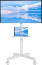 Mobile TV Stand on Wheels Free Standing