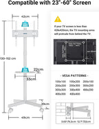 Mobile TV Stand on Wheels Free Standing