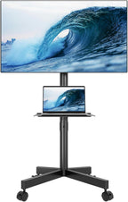 Mobile TV Stand on Wheels Free Standing
