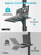Mobile TV Stand on Wheels Free Standing
