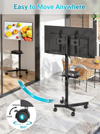 Mobile TV Stand on Wheels Free Standing