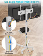 Mobile TV Stand on Wheels Free Standing