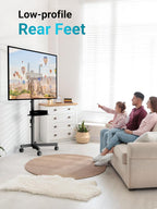 Mobile TV Stand on Wheels Free Standing