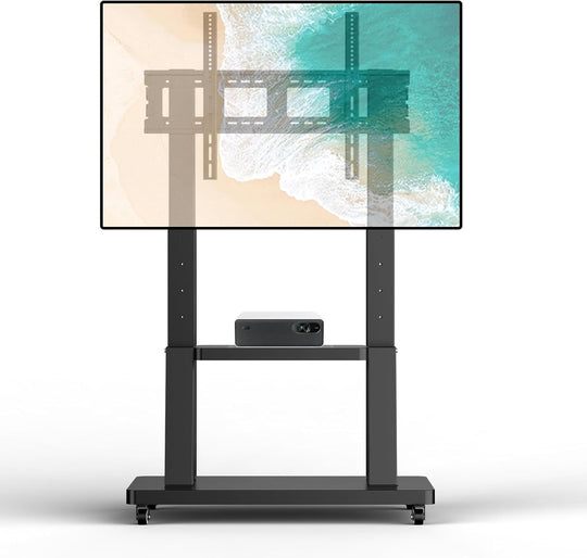 Mobile TV Stand on Wheels Large Screen Bracket