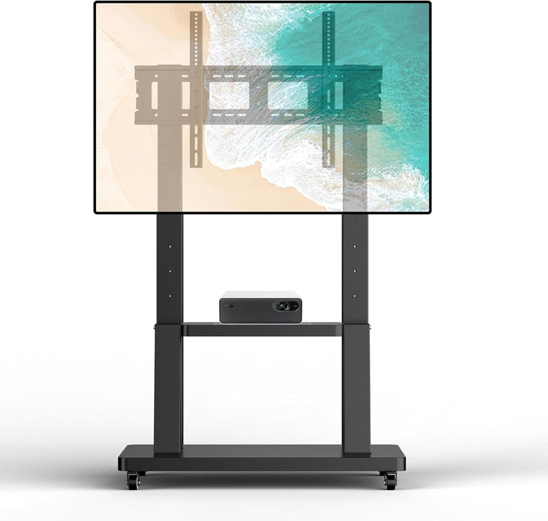 Mobile TV Stand on Wheels Large Screen Bracket