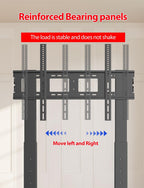 Mobile TV Stand on Wheels Large Screen Bracket