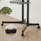 Mobile TV Stand on Wheels Tilt Height Adjustable