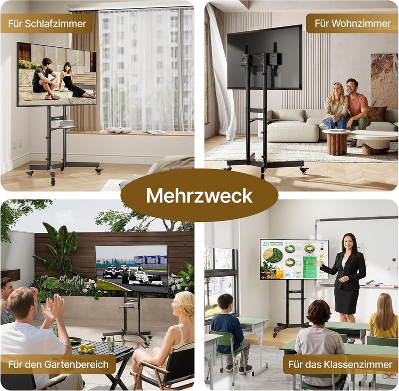 Mobile TV Stand Rollable 32-86 Inches