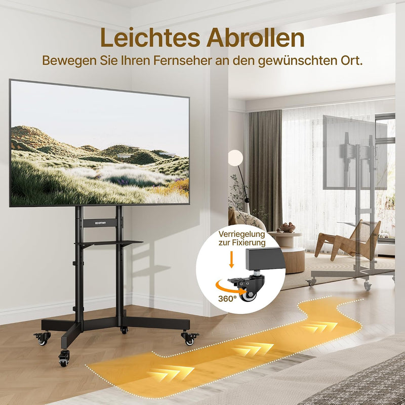 Mobile TV Stand Rollable 32-86 Inches