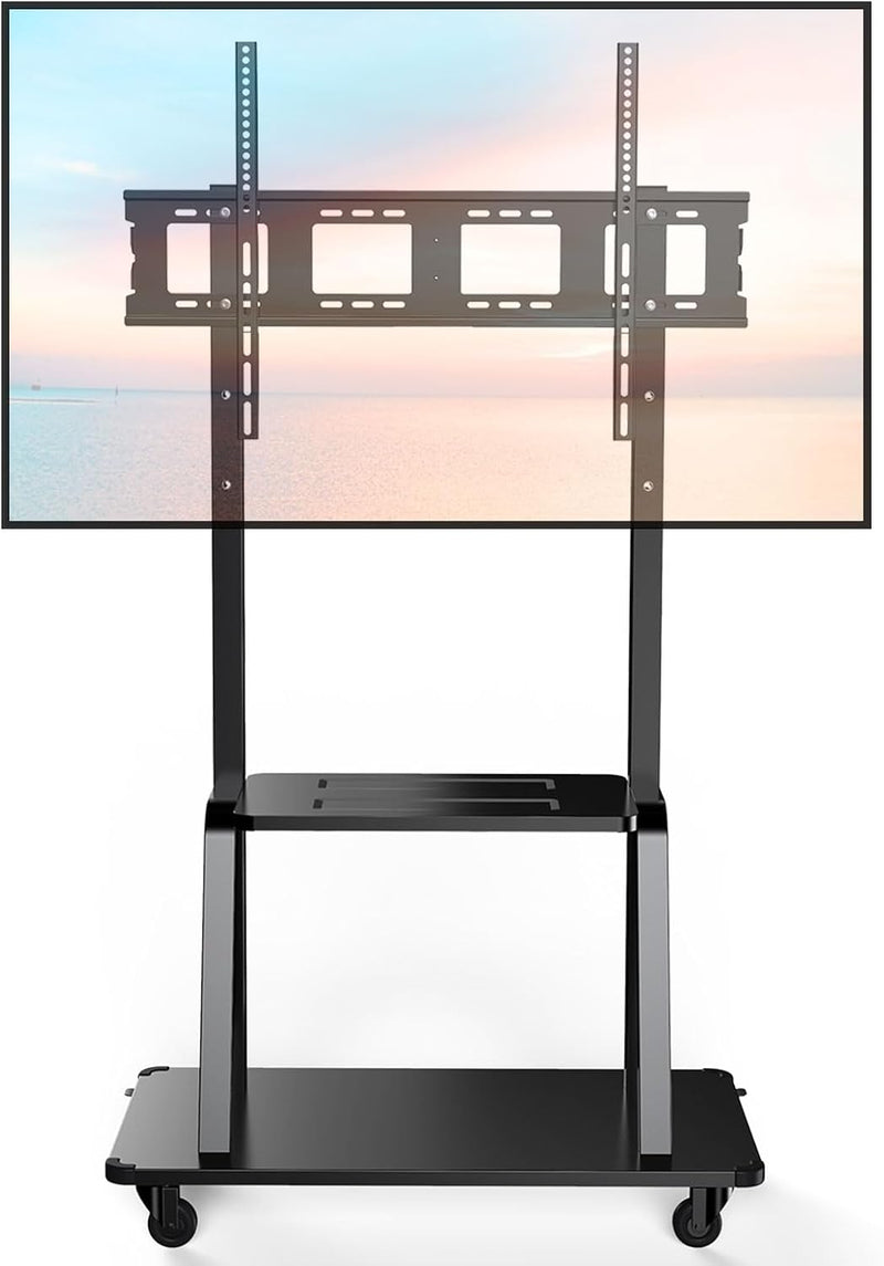 Mobile TV Stand with Casters 50-120 Inch Height
