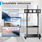 Mobile TV Stand with Casters 50-120 Inch Height