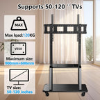 Mobile TV Stand with Casters 50-120 Inch Height