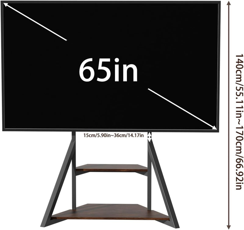 Mobile TV Stand with Wheels 65-100 Inch