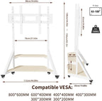 Mobile TV Stand with Wheels 65-100 Inch