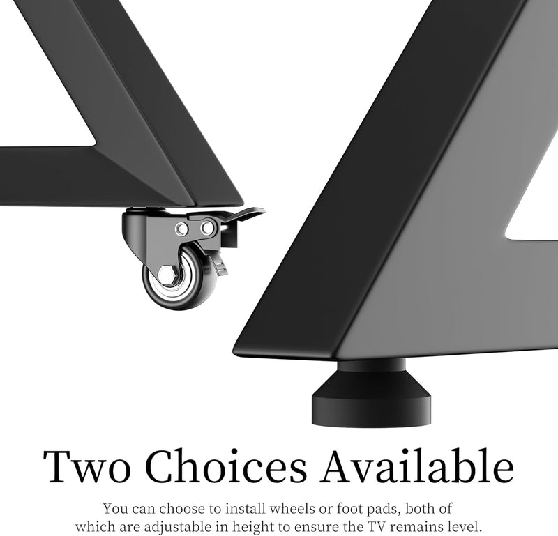 Mobile TV Stand with Wheels 65-100 Inch