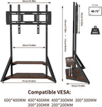 Mobile TV Stand with Wheels 65-100 Inch