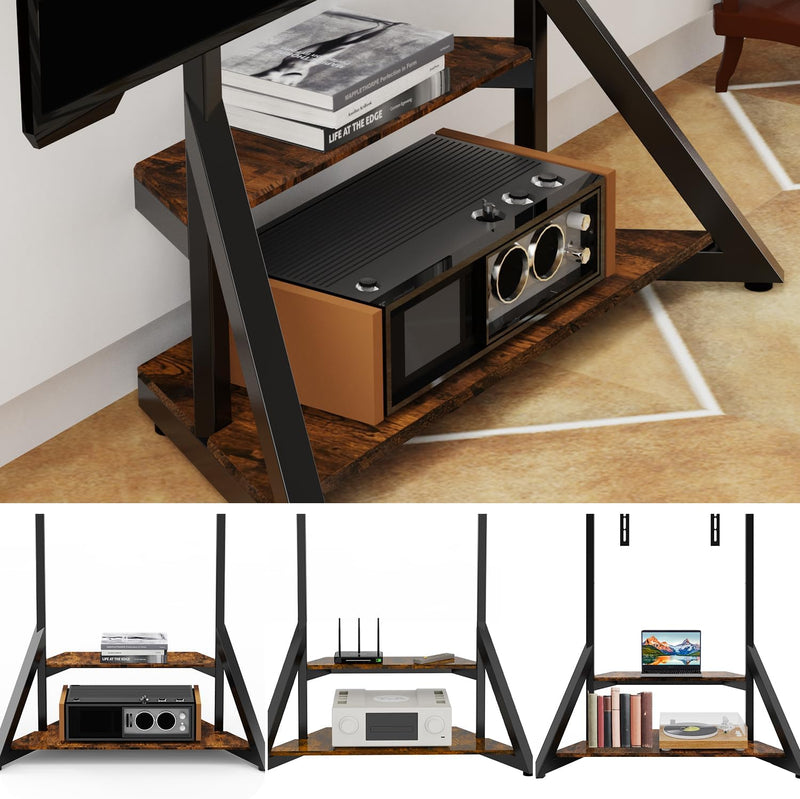 Mobile TV Stand with Wheels 65-100 Inch