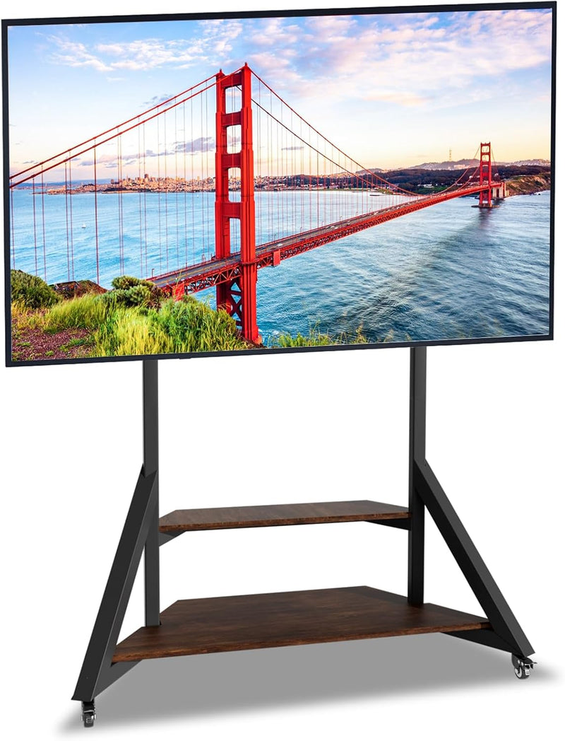 Mobile TV Stand with Wheels 65-100 Inch
