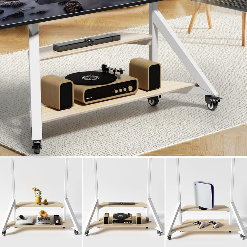 Mobile TV Stand with Wheels 65-100 Inch