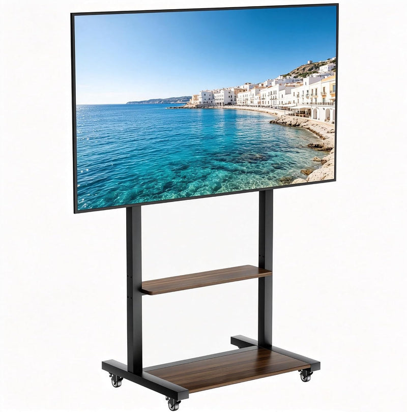 Mobile TV Stand Rolling Trolley with Wheels