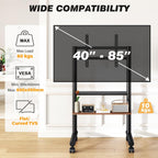 Mobile TV Stand with Wheels for 40-85 Inch