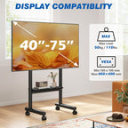 Mobile TV Stand with Wheels for 40-85 Inch