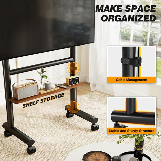Mobile TV Stand with Wheels for 40