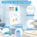 Mobile Whiteboard 60x90CM Magnetic Board with Stand Height