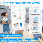 Mobile Whiteboard 60x90CM Magnetic Board with Stand Height