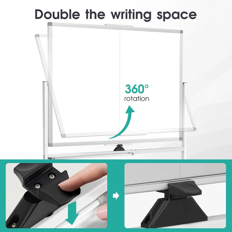 Mobile Whiteboard Magnetic Board with Stand Height