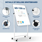 Mobile Whiteboard Magnetic Board with Stand Height