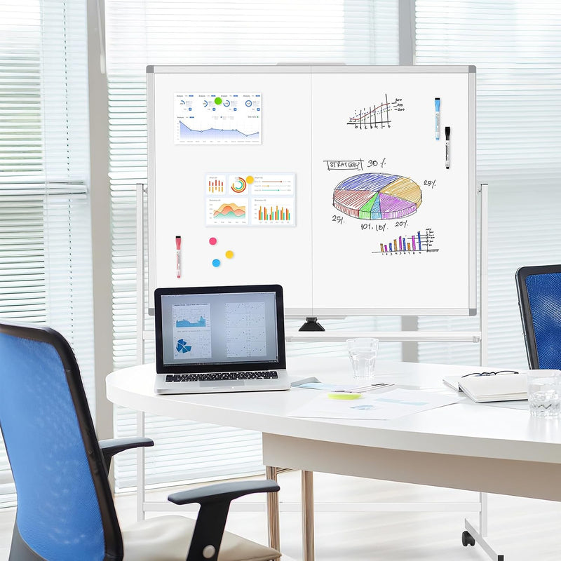 Mobile Whiteboard Magnetic Board with Stand Height